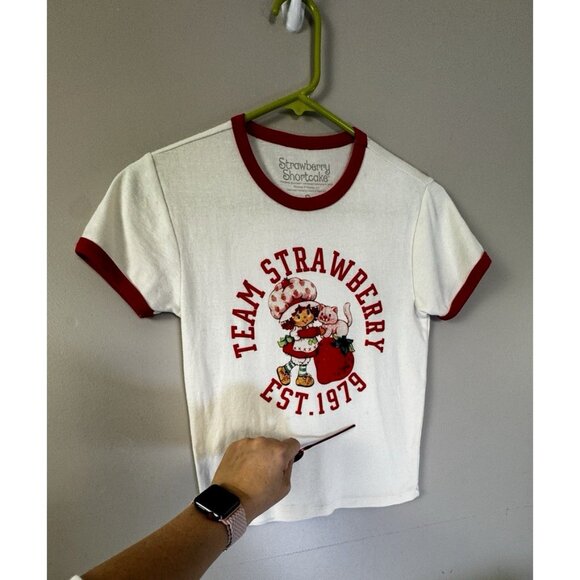 Strawberry Shortcake Baby Tee S Cropped Girlhoodcore Coquette Girl - Picture 6 of 12